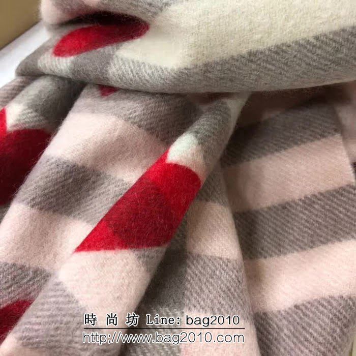 BURBERRY巴寶莉 B家原單經典爆款 桃心雙面羊絨圍巾 親子款 LLWJ6074